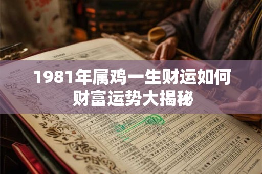 1981年出生的属鸡人，命格如何 一生运势大解析