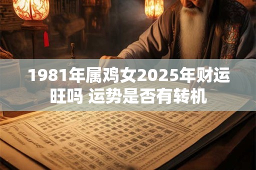 1981年属鸡女2025年财运旺吗 运势是否有转机