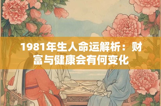 1981年生人命运解析：财富与健康会有何变化