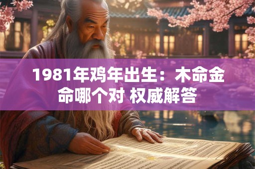 1981年鸡年出生：木命金命哪个对 权威解答