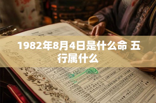 1982年8月4日出生的人命运如何 看看你的八字解析