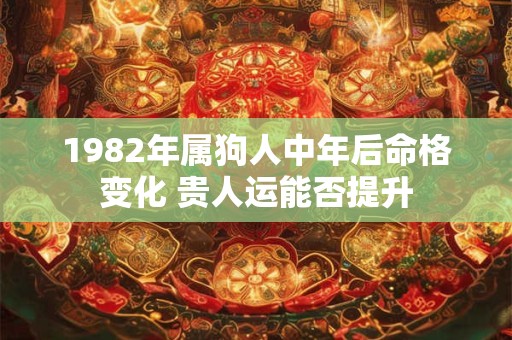 1982年属狗人中年后命格变化 贵人运能否提升