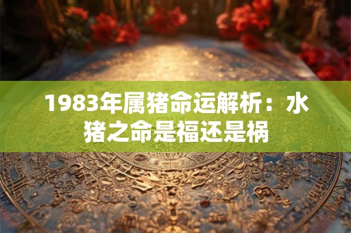 1983年属猪人婚姻幸福吗 命运如何转折