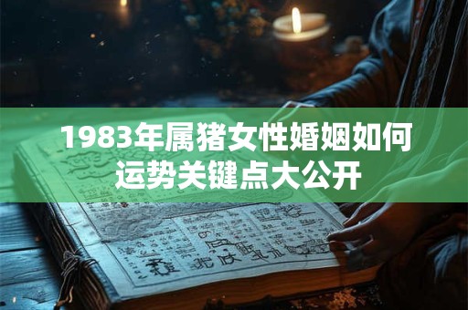 1983年属猪女性婚姻如何 运势关键点大公开