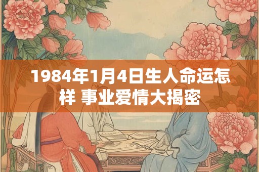 1984年1月4日生人命运怎样 事业爱情大揭密