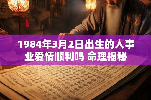 1984年3月2日出生的人事业爱情顺利吗 命理揭秘