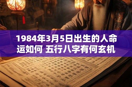 1984年3月5日出生的人命运如何 五行八字有何玄机