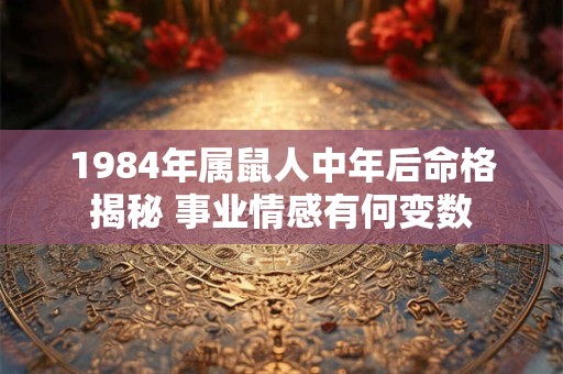 1984年属鼠人中年后命格揭秘 事业情感有何变数