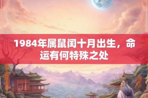 1984年属鼠闰十月出生，命运有何特殊之处
