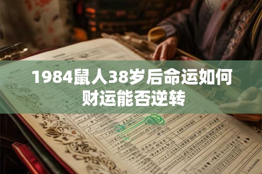 1984鼠人38岁后命运如何 财运能否逆转