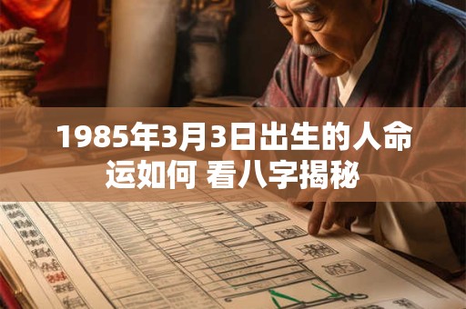 1985年3月3日出生的人命运如何 看八字揭秘