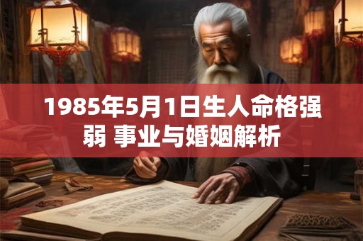 1985年5月1日生人命格强弱 事业与婚姻解析