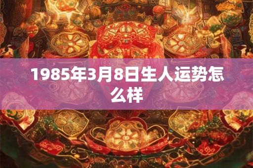 1985年3月8日生人运势怎么样