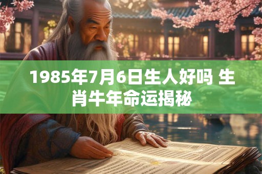 1985年7月6日生人好吗 生肖牛年命运揭秘