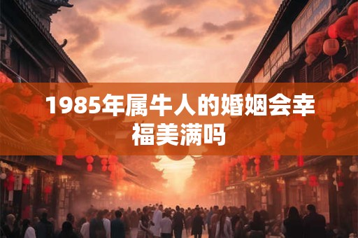 1985年属牛人的婚姻会幸福美满吗