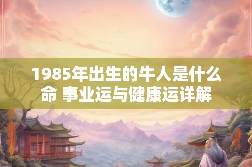 1985年出生的牛人是什么命 事业运与健康运详解