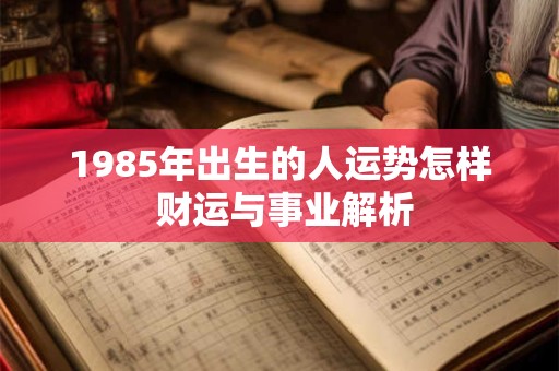 详细阅读:1985年出生的人命运如何 一生命运揭秘 1985年出生的人命运如何 一生命运揭秘