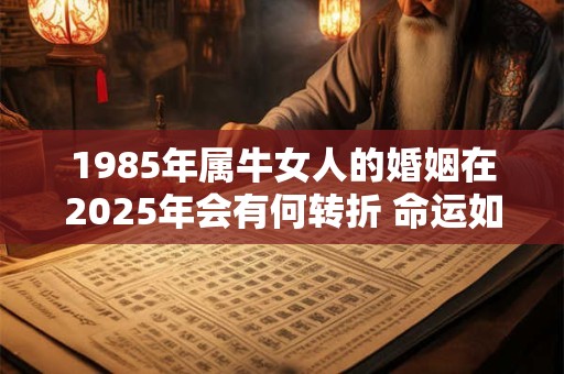 1985年属牛女人的婚姻在2025年会有何转折 命运如何变化