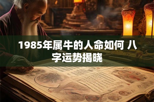1985年属牛的金木命好不好 贵人运势能否助力