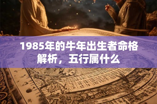 1985年的牛年出生者命格解析，五行属什么