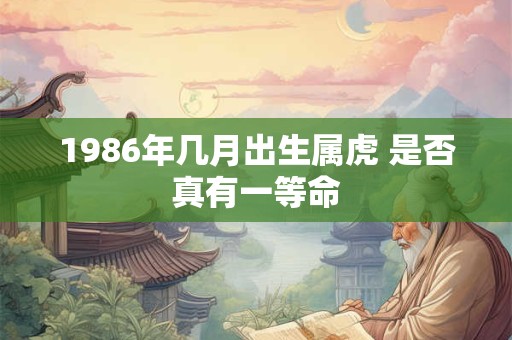 详细阅读:1986年几月出生属虎 是否真有一等命 1986年几月出生属虎 是否真有一等命