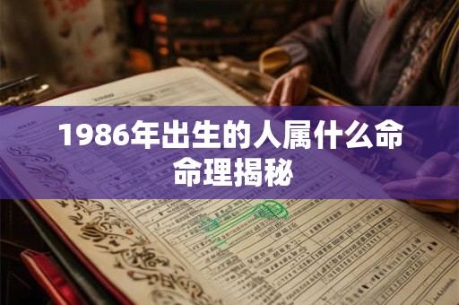 1986年出生的人属什么命 命理揭秘