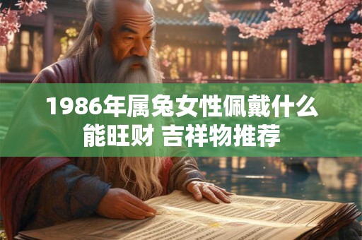 1986年属兔女性佩戴什么能旺财 吉祥物推荐