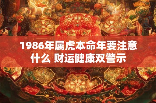 1986年属虎本命年要注意什么 财运健康双警示
