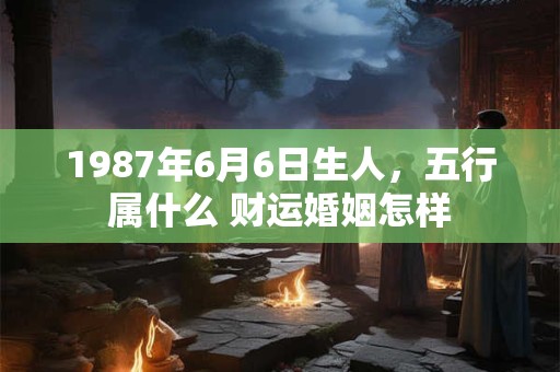 1987年6月6日生人，五行属什么 财运婚姻怎样