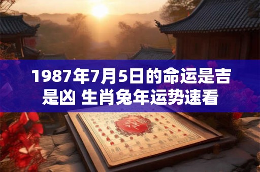 1987年7月5日的命运是吉是凶 生肖兔年运势速看