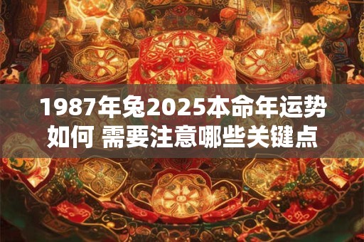 1987年兔2025本命年运势如何 需要注意哪些关键点
