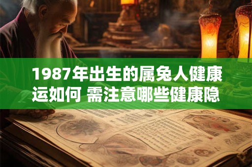 1987年出生的属兔人健康运如何 需注意哪些健康隐患