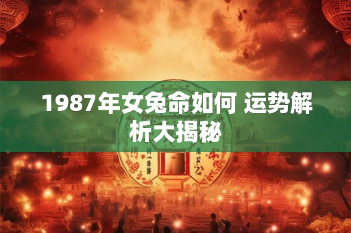 1987年女兔命如何 运势解析大揭秘