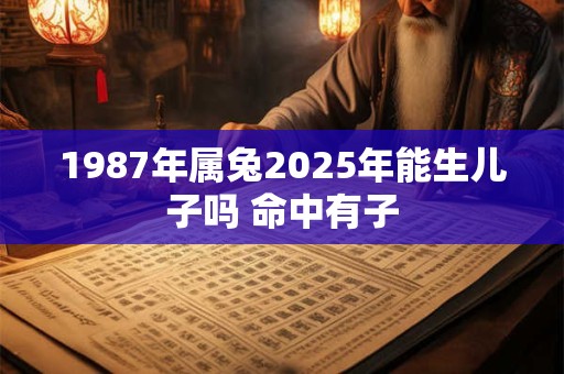 1987年属兔2025年能生儿子吗 命中有子