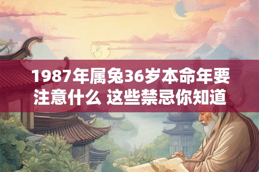 1987年属兔36岁本命年要注意什么 这些禁忌你知道吗