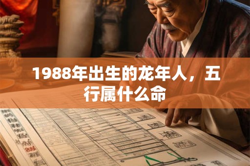 1988年出生的龙年人，五行属什么命