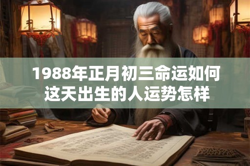 1988年正月初三命运如何 这天出生的人运势怎样