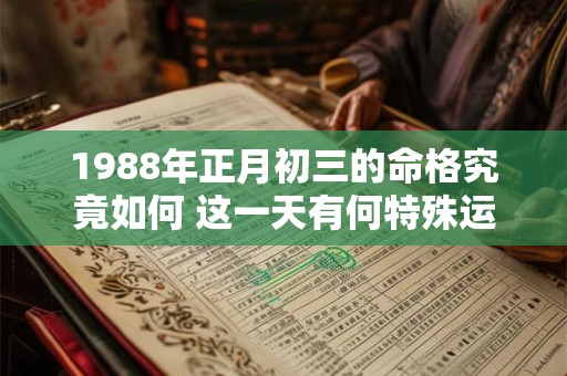 1988年正月初三的命格究竟如何 这一天有何特殊运势