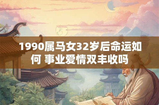 1990属马女32岁后命运如何 事业爱情双丰收吗