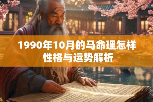 1990年10月的马命理怎样 性格与运势解析