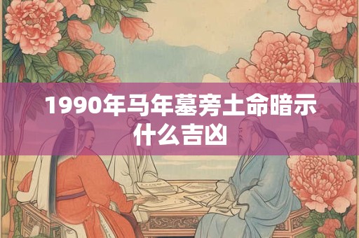 1990年马年墓旁土命暗示什么吉凶