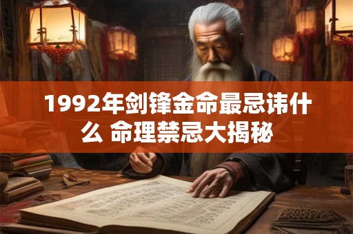 1992年剑锋金命最忌讳什么 命理禁忌大揭秘