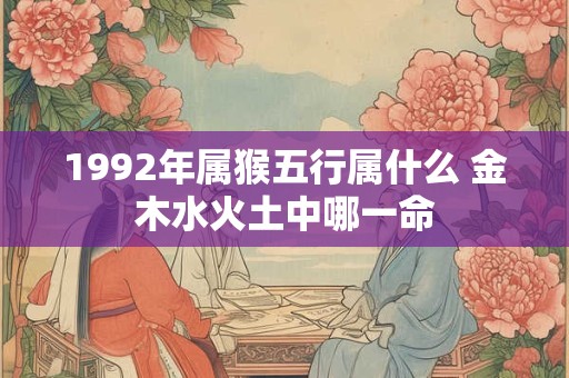 1992年属猴五行属什么 金木水火土中哪一命