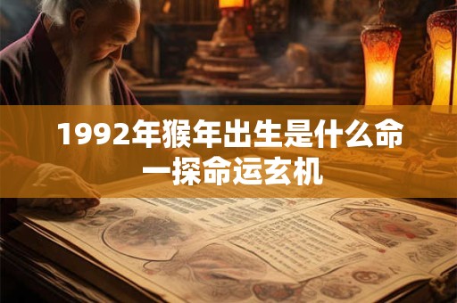 1992年猴年出生是什么命 一探命运玄机