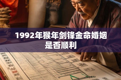 1992年猴年剑锋金命婚姻是否顺利