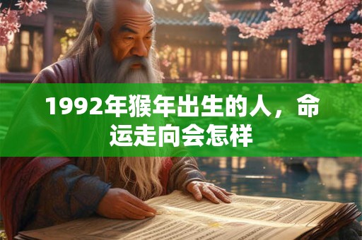 1992年猴年出生的人，命运走向会怎样