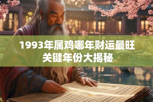 1993年属鸡哪年财运最旺 关键年份大揭秘