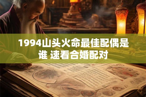 1994山头火命最佳配偶是谁 速看合婚配对