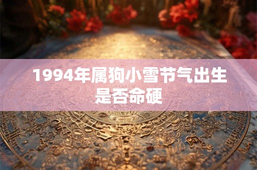 1994年属狗小雪节气出生是否命硬