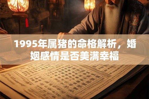 1995年属猪的命格解析，婚姻感情是否美满幸福